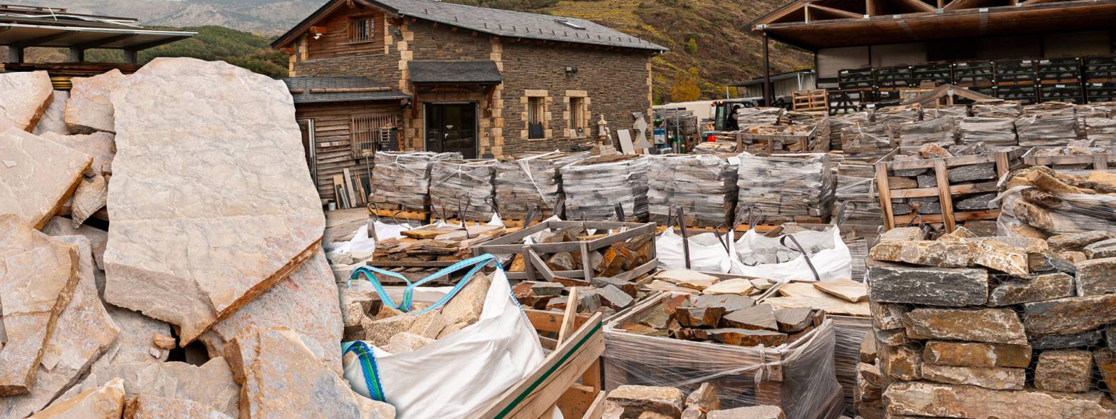 Pierres à bâtir - Blocs d’enrochement - Pierres de dallage et terrasse